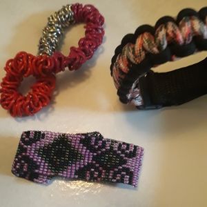 3 colorful bracelets. Assorted styles
